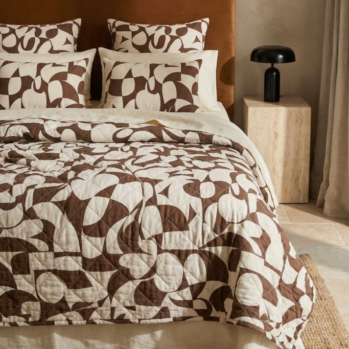 Amsons Scandi Taupe Bedspread Set