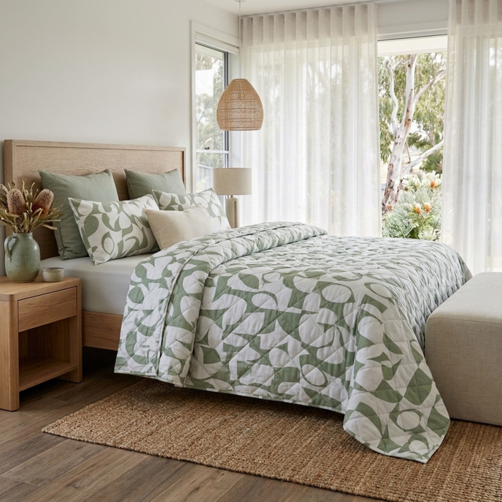 Amsons Scandi Sage Bedspread