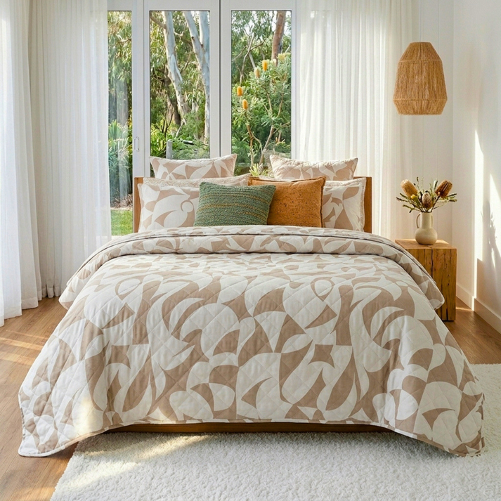 Amsons Scandi Beige Bedspread