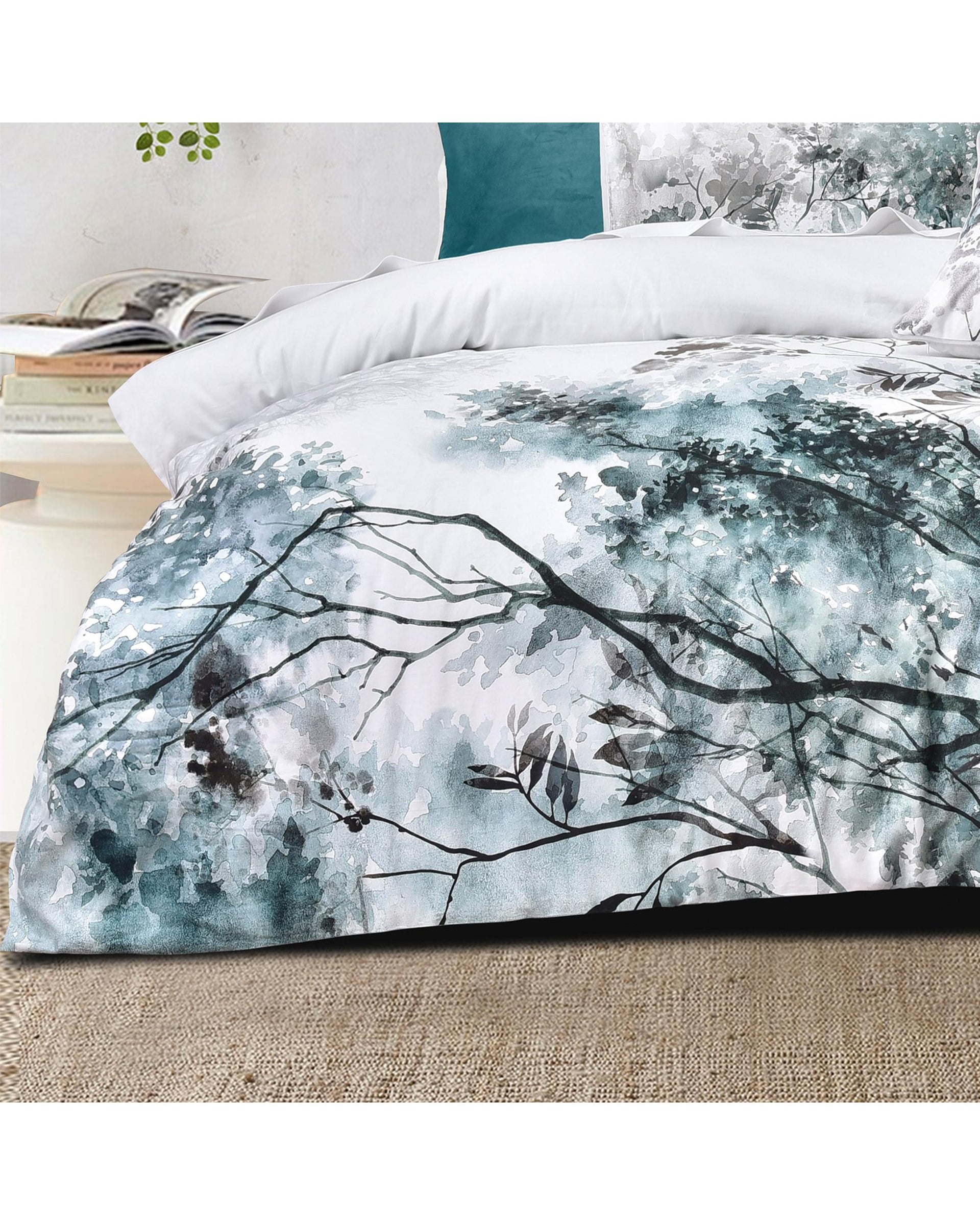 Bianca Bedding White Cotton Sateen Quilt Cover Set Bianca Bedding