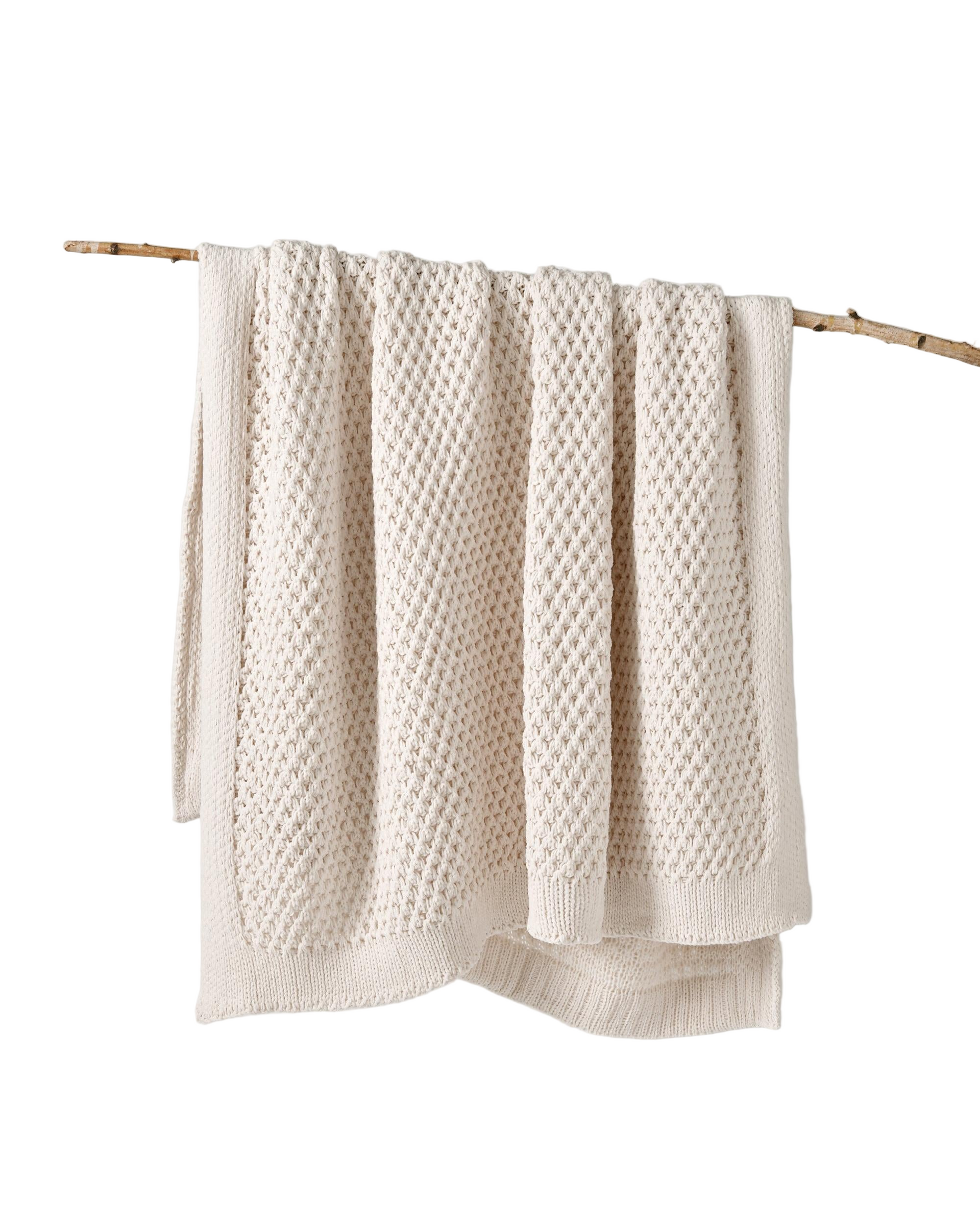 Bianca Australian SOFALA Throw Rug Polyester Chenille Cream Bianca Bedding