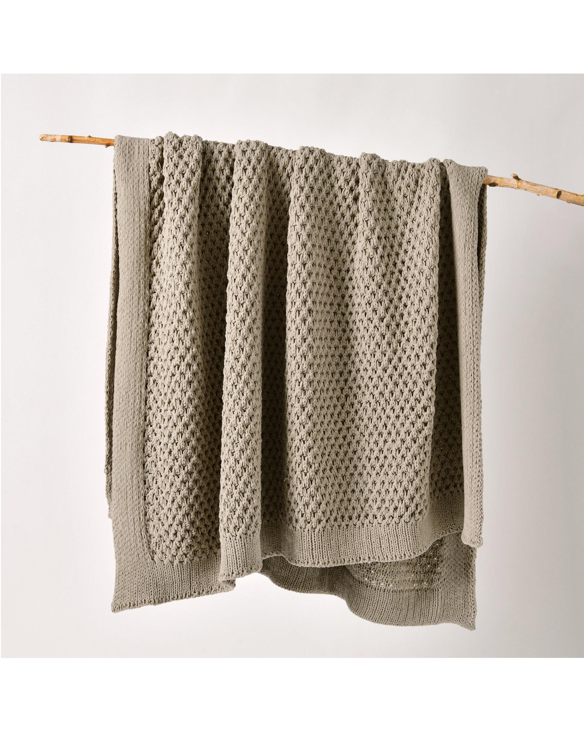 Bianca Australian SOFALA Throw Rug Polyester Chenille Taupe