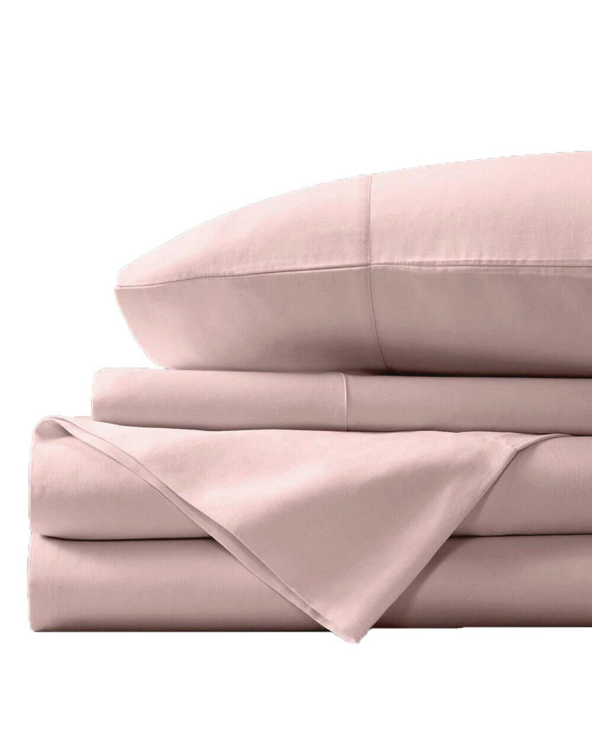 Bas Phillips Bamboo & Cotton 400TC Blend Sheet Set - BLUSH Bas Phillips