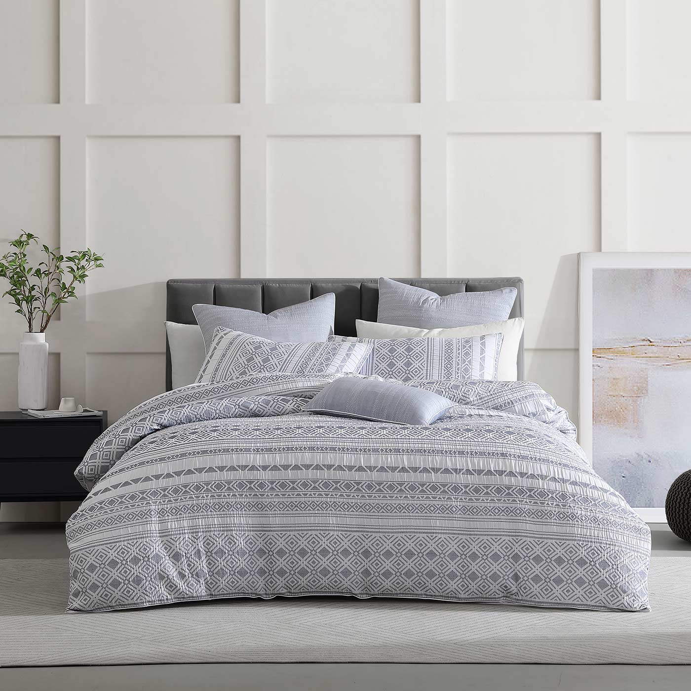 Platinum Collection THIAGO SLATE QUILT COVER SET Platinum Collection