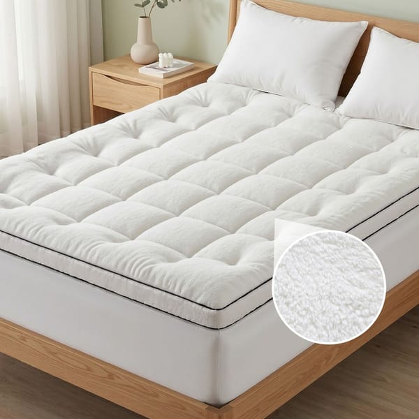 Mattress Topper 5cm Coral Fleece Luxury Comfort