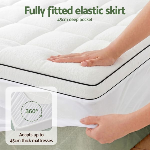 Mattress Topper 5cm Coral Fleece Luxury Comfort