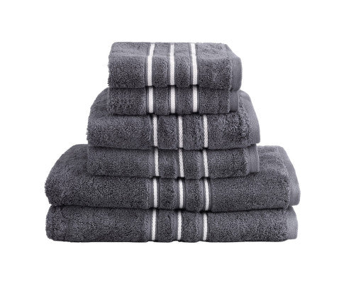 6 Pack Bath Towels Set Cotton Towel Grey Big Bedding Australia