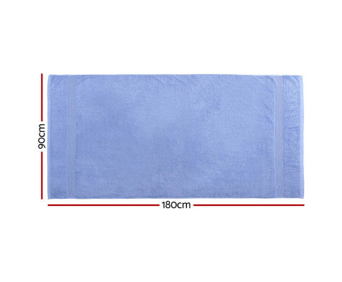 2 Pack Bath Sheets Set Cotton Extra Large Towel Blue Big Bedding Australia
