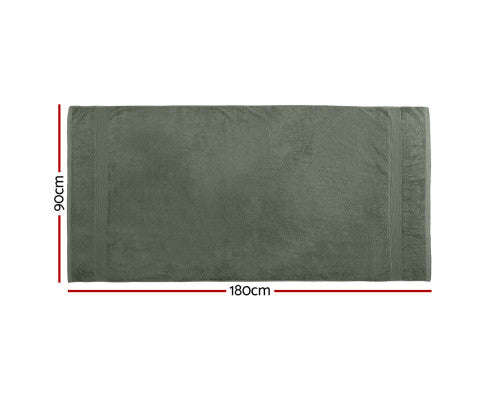 2 Pack Bath Sheets Set Cotton Extra Large Towel Green Big Bedding Australia