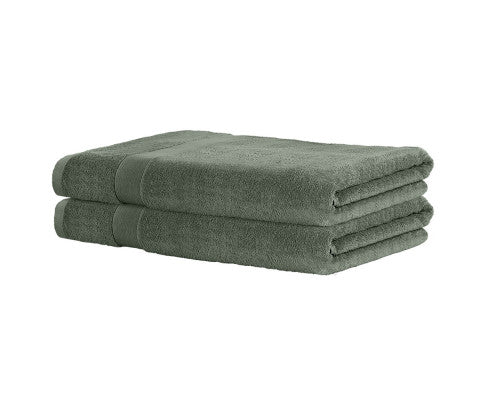 2 Pack Bath Sheets Set Cotton Extra Large Towel Green Big Bedding Australia