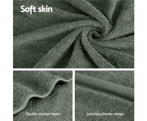 2 Pack Bath Sheets Set Cotton Extra Large Towel Green Big Bedding Australia