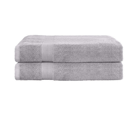 2 Pack Bath Sheets Set Cotton Extra Large Towel Grey Big Bedding Australia