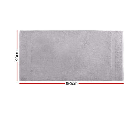 2 Pack Bath Sheets Set Cotton Extra Large Towel Grey Big Bedding Australia