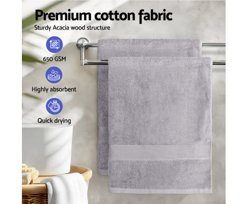 2 Pack Bath Sheets Set Cotton Extra Large Towel Grey Big Bedding Australia