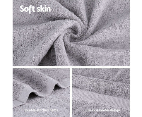2 Pack Bath Sheets Set Cotton Extra Large Towel Grey Big Bedding Australia