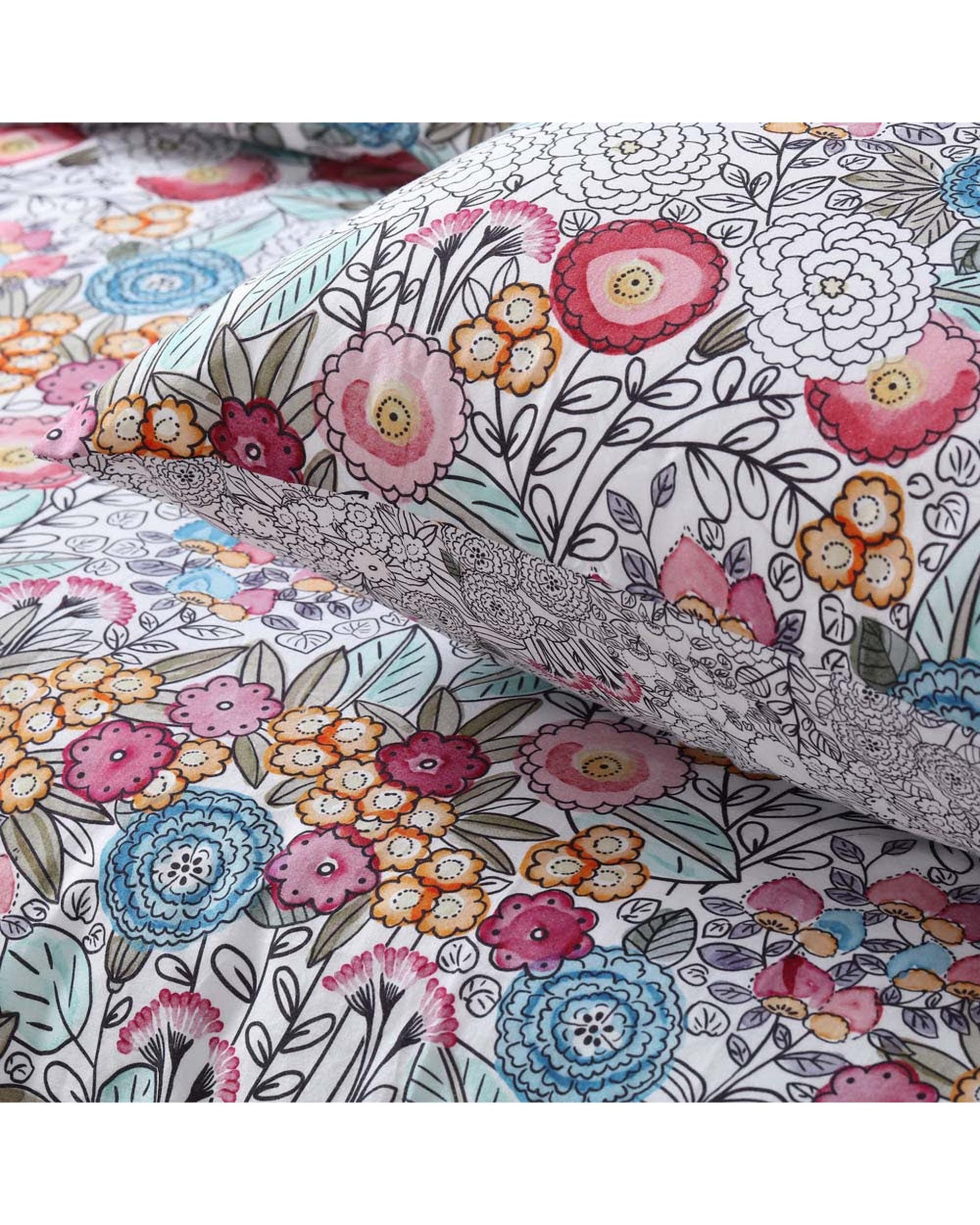 Accessorize Amara Printed Washed Cotton Quilt Cover Set Accessorize