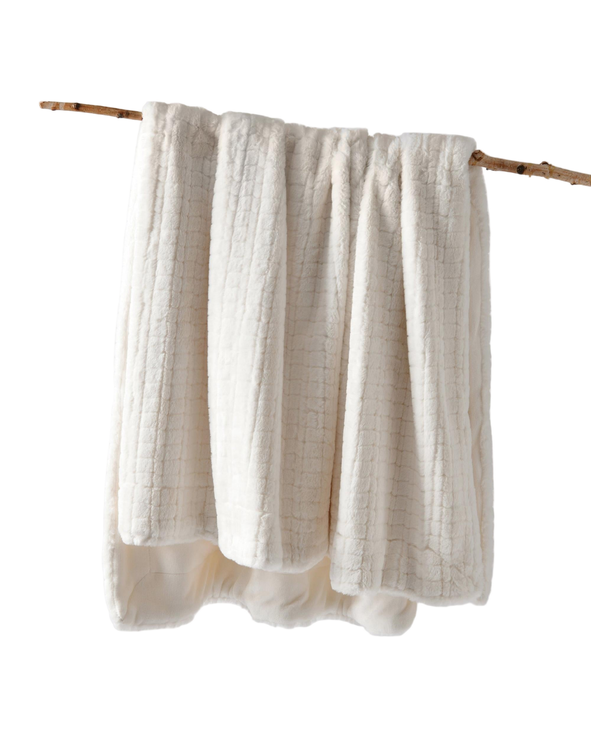 Bianca Australian TAMBAR Throw Rug Faux Fur Natural Bianca Bedding