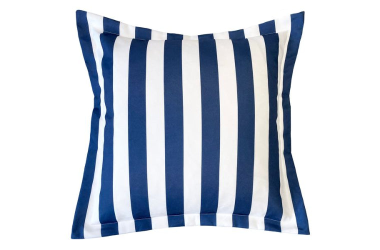 Zaab | TORQUAY STRIPE FILLED OUTDOOR CUSHION NAVY 50X50CM