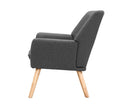Armchair Tub Single Dining Chair - CHARCOAL Artiss