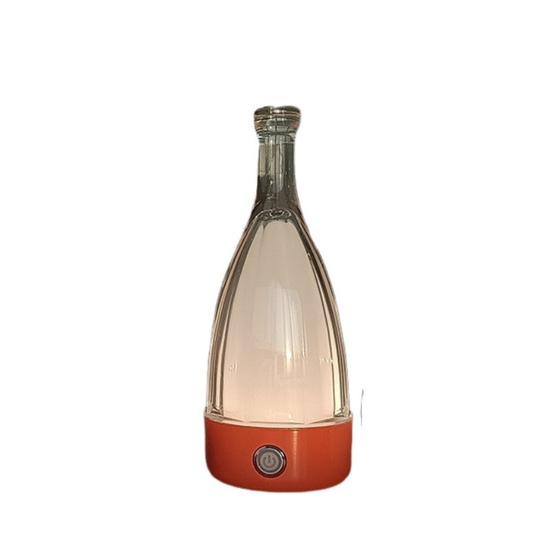 Anyhouz Luxury Lamp Bluetooth Speaker Orange Wine Bottle Home Decor USB Rechargeable Table Accents for Bedroom Hotel Living Room