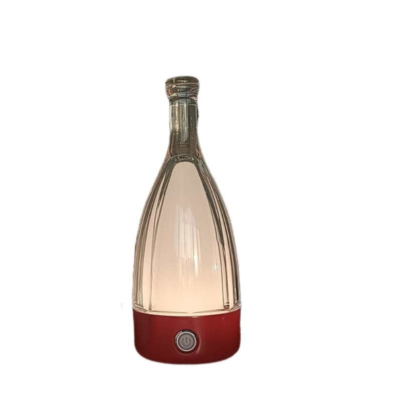 Anyhouz Luxury Lamp Bluetooth Speaker Red Wine Bottle Home Decor USB Rechargeable Table Accents for Bedroom Hotel Living Room