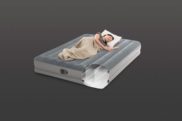Intex Queen Dura-Beam Standard Downy Easy Comfort Air Mattress 10 W/ Hand Pump 64765