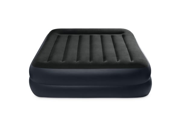 Intex Queen Pillow Rest Airbed With 240V Pump 64124