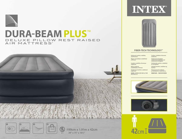 Intex Single (Twin) Plus Series Airbed 42Cm 64132