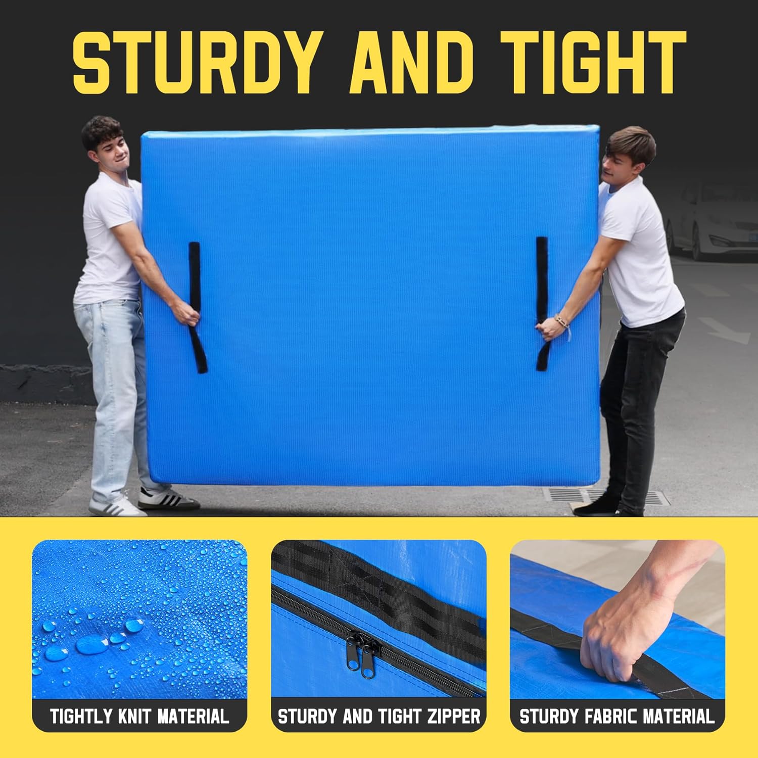 Heavy-Duty Waterproof Mattress Moving & Storage Bag with Handles and Zipper