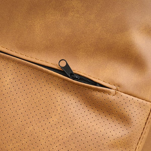Loft  Modern Deep-Seated Sofa, Two-Seater, Faux Leather, Brown - Brown Pu Leather