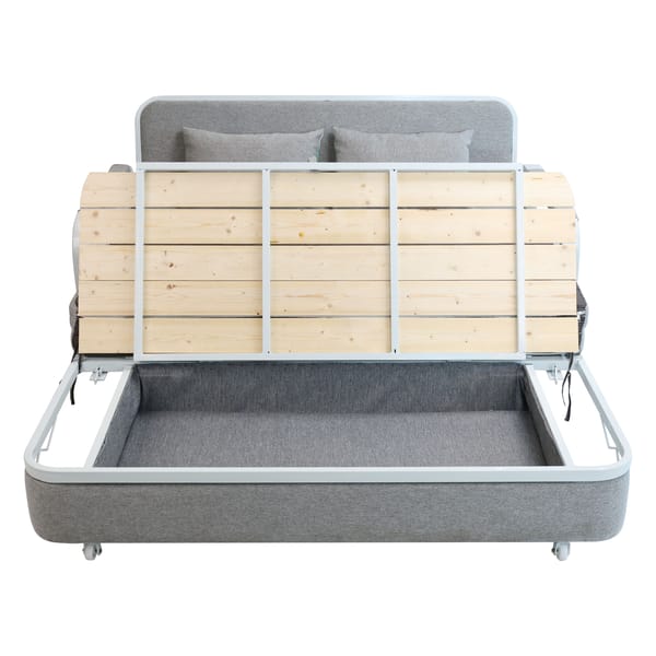 Loft 2 In 1 Sofa Bed Beneath Foldable Carbon Hidden Storage Sofa - 158Cm