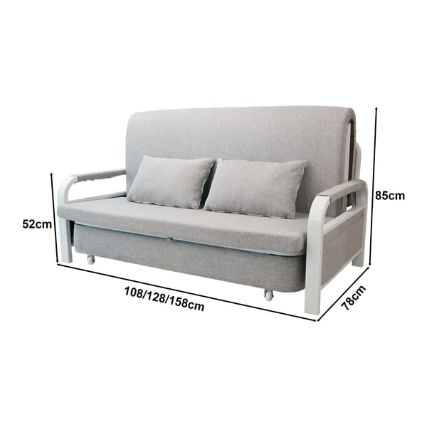 Loft 2 In 1 Sofa Bed Beneath Foldable Carbon Hidden Storage Sofa - 158Cm