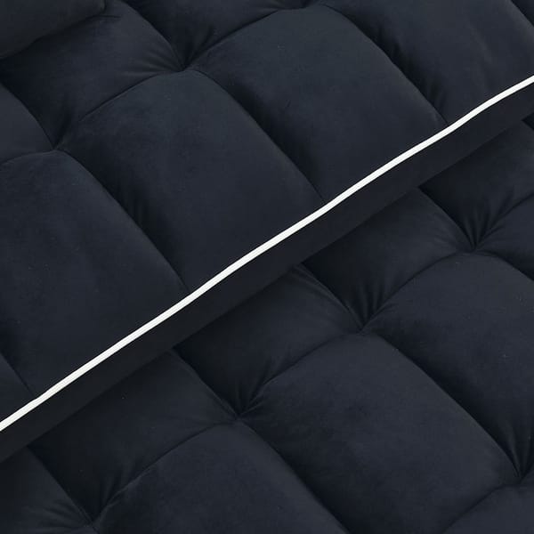 Loft Fashionable Modern And Multi-Functional Foldable Velvet Sofa Bed - Light Grey