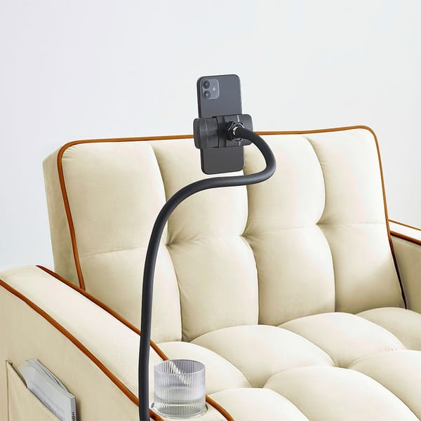 Loft Single-Seater Sofa Bed, Equipped With Usb Ports And A Phone Holder - Beige
