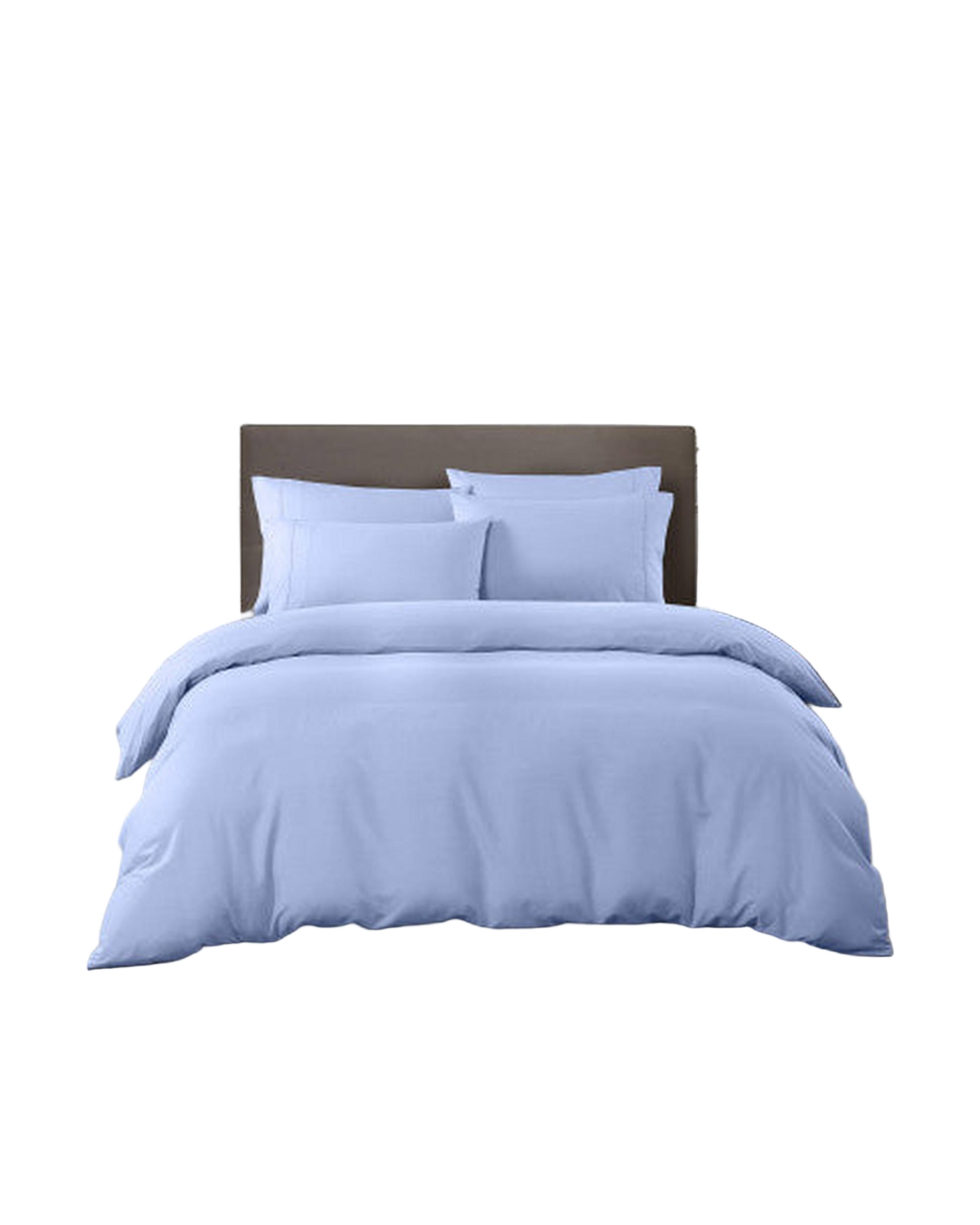 Royal Comfort 2000TC 6 Piece Bamboo Sheet & Quilt Cover Set Cooling Breathable - LIGHT BLUE Royal Comfort