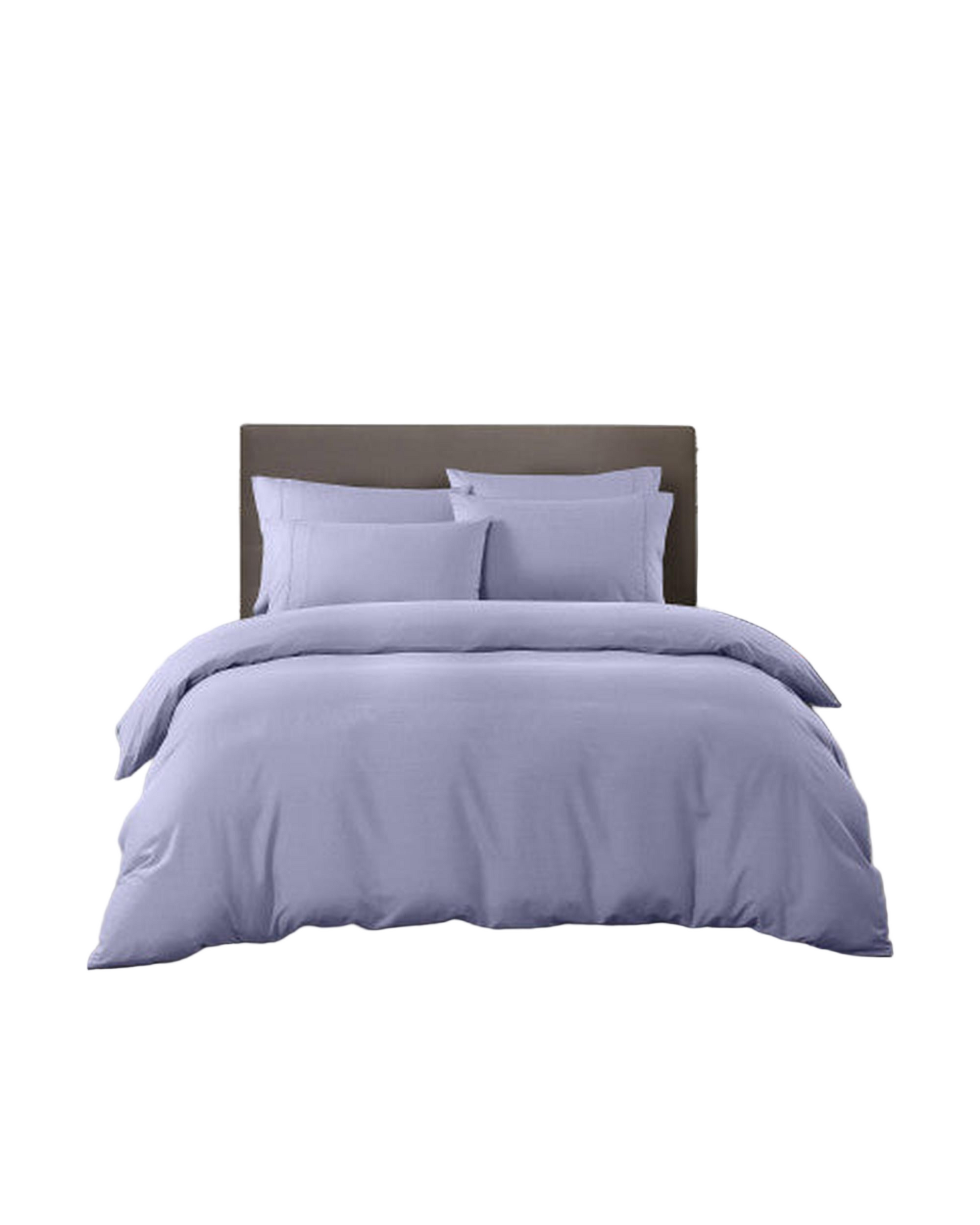 Royal Comfort 2000TC 6 Piece Bamboo Sheet & Quilt Cover Set Cooling Breathable - LILAC GREY Royal Comfort