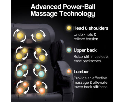 FORTIA Electric Massage Chair Full Body Reclining Zero Gravity Recliner Back Kneading Massager FORTIA