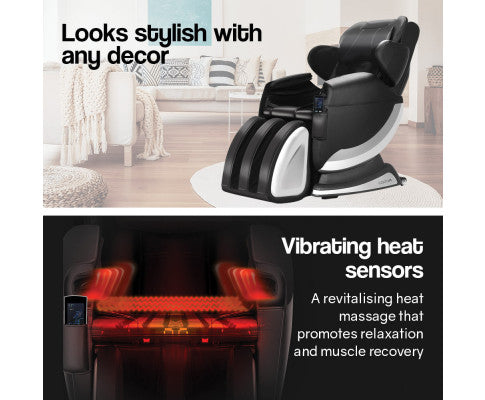 FORTIA Electric Massage Chair Full Body Reclining Zero Gravity Recliner Back Kneading Massager FORTIA