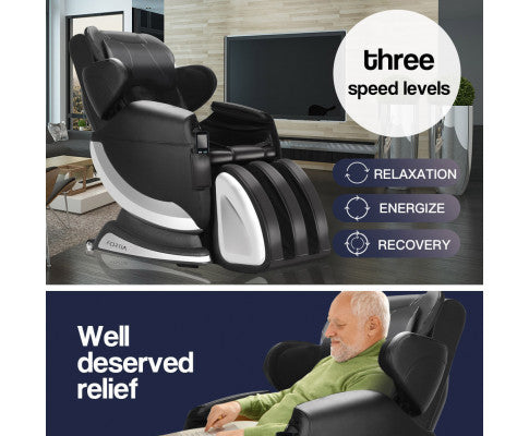 FORTIA Electric Massage Chair Full Body Reclining Zero Gravity Recliner Back Kneading Massager FORTIA