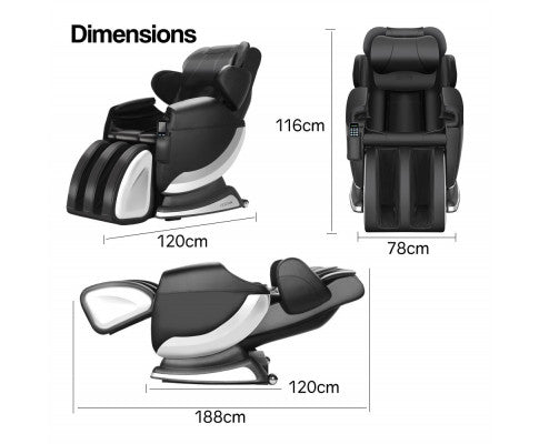 FORTIA Electric Massage Chair Full Body Reclining Zero Gravity Recliner Back Kneading Massager FORTIA