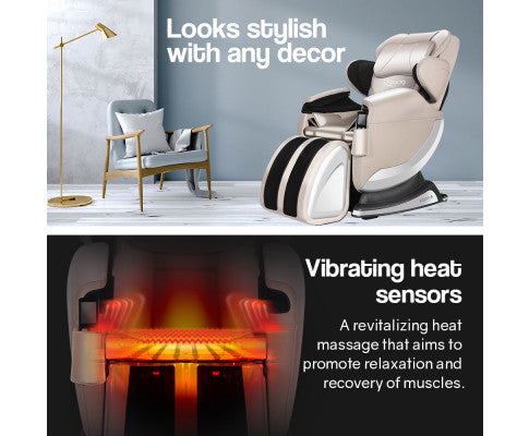 FORTIA Electric Massage Chair Full Body Reclining Zero Gravity Shiatsu Recliner Back Kneading FORTIA