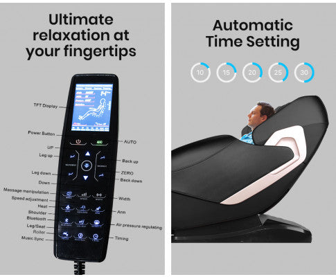 FORTIA Electric Massage Chair Full Body Shiatsu Recliner Zero Gravity Heating Massager, Remote Control FORTIA