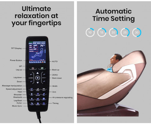 FORTIA Electric Massage Chair Zero Gravity Heating Massager Full Body Shiatsu Recliner, Remote Control FORTIA