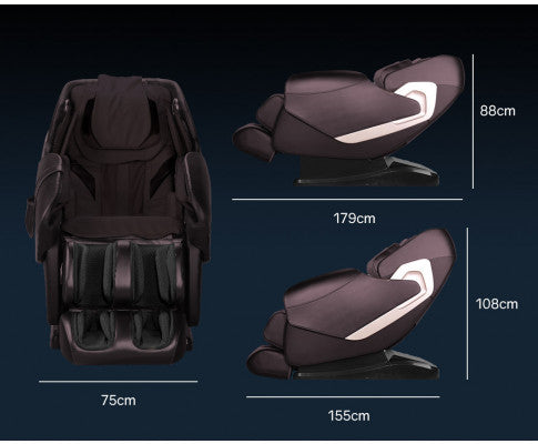 FORTIA Electric Massage Chair Zero Gravity Heating Kneading Recliner Full Body Shiatsu Massager FORTIA