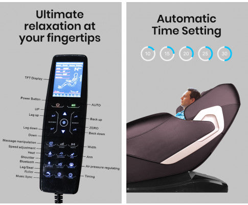 FORTIA Electric Massage Chair Zero Gravity Heating Kneading Recliner Full Body Shiatsu Massager FORTIA