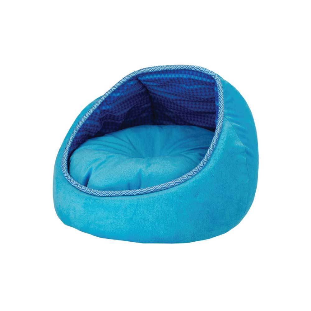 Cat Bed - Fleece Blue Monaco Lounge Couch Cave Plush Cushion Pet All For Paws Big Bedding Australia