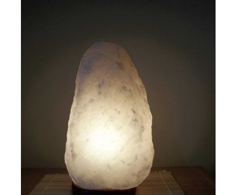 12V 12W 1-2Kg Himalayan White Salt Lamp Crystal Rock Natural Shape Unique Lamps Big Bedding Australia