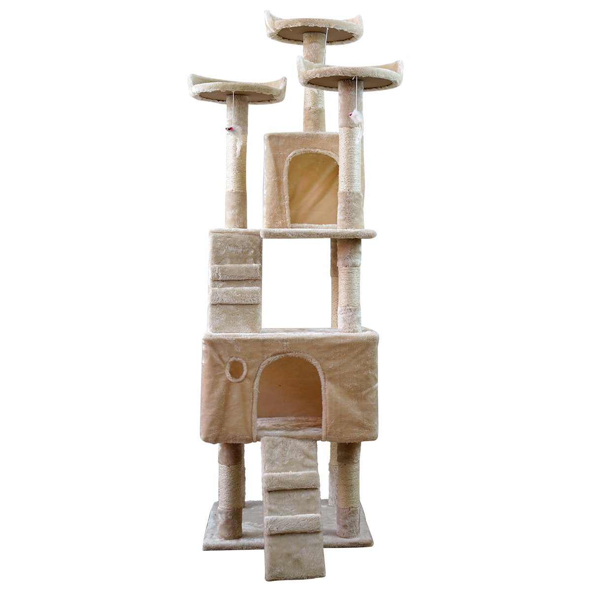 Furtastic 170cm Cat Tree Scratching Post - Beige Big Bedding Australia