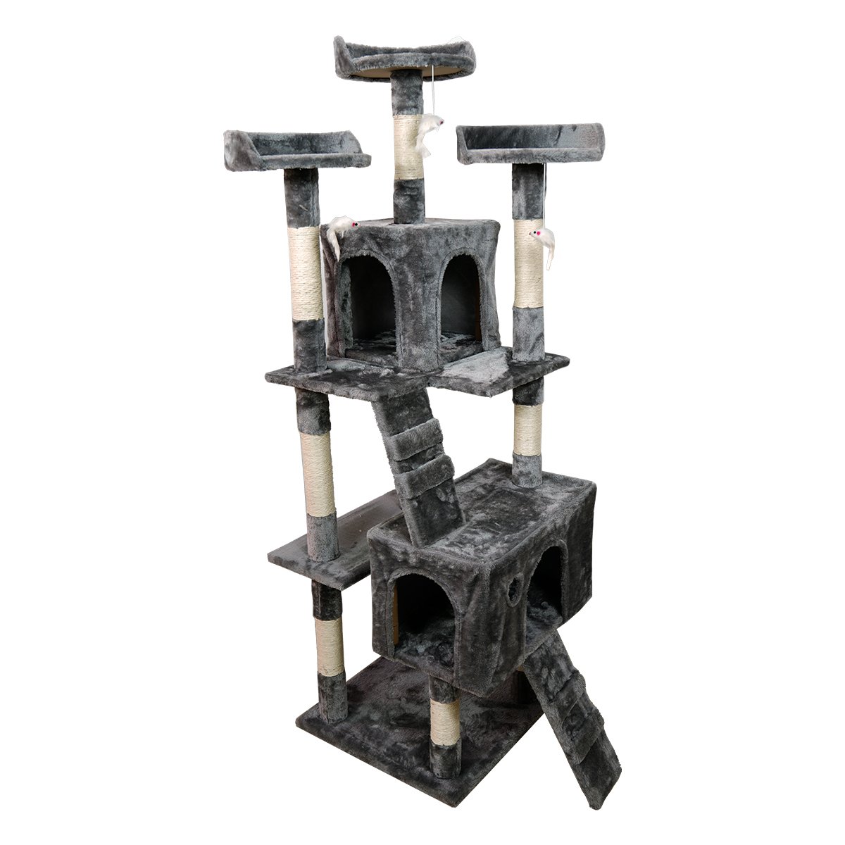 Furtastic 170cm Cat Tree Scratching Post - Dark Grey Big Bedding Australia