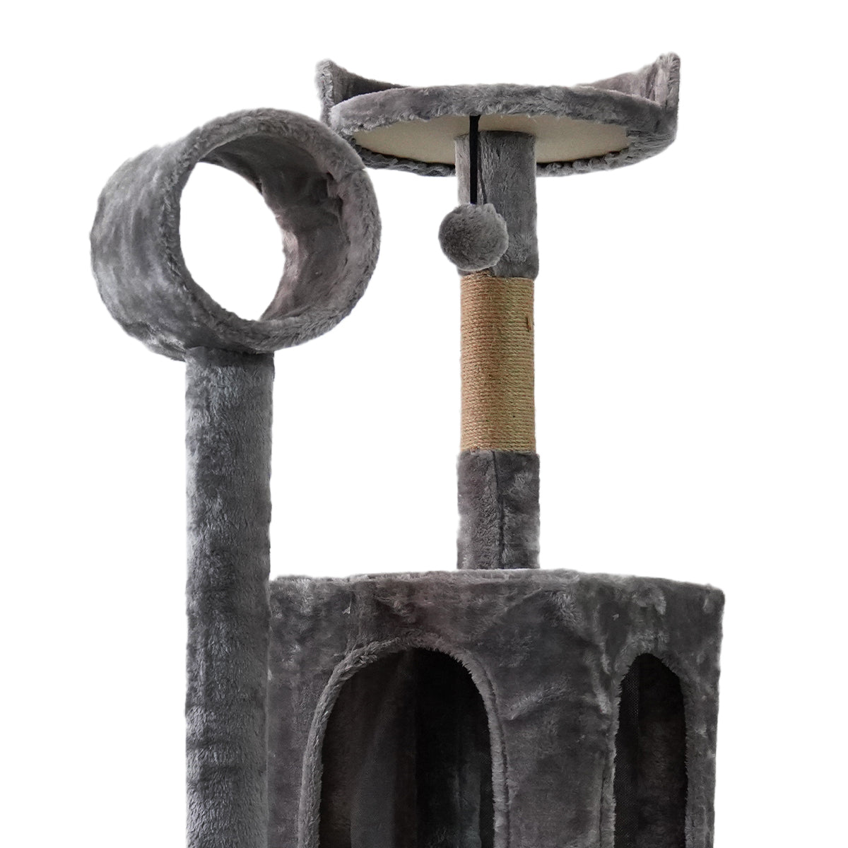 Furtastic 135cm Cat Tree Scratching Post - Dark Grey Big Bedding Australia